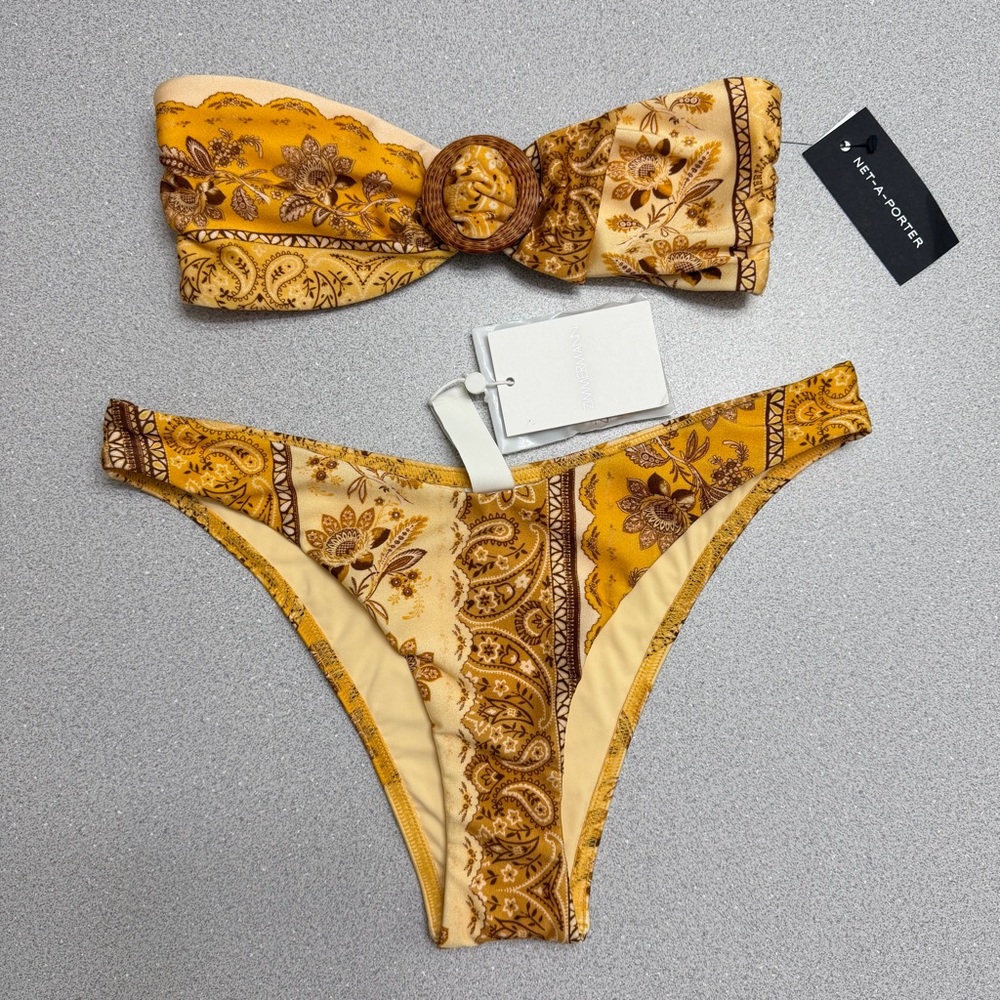 NWT! Zimmermann Lucky Bamboo Ring Bikini Set